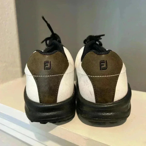 FootJoy Soft Spike Oxford Golf Cleat Shoe 45020 White Leather Youth Size 6Y - Picture 6 of 11